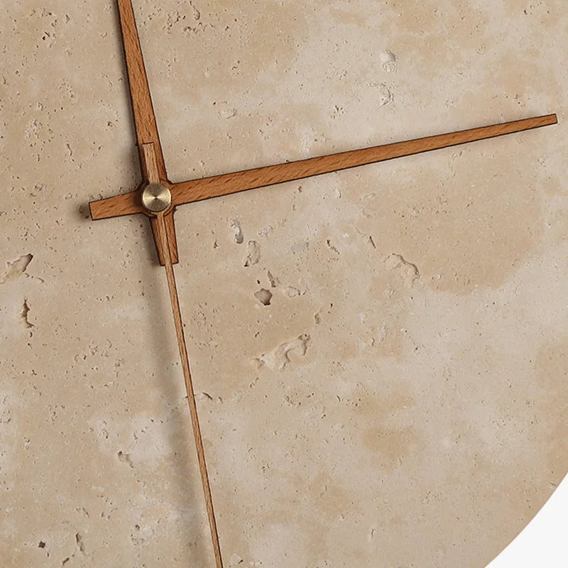 Auris | Stenen wandlamp & klok | Beige