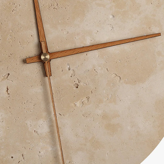 Auris | Stenen wandlamp & klok | Beige