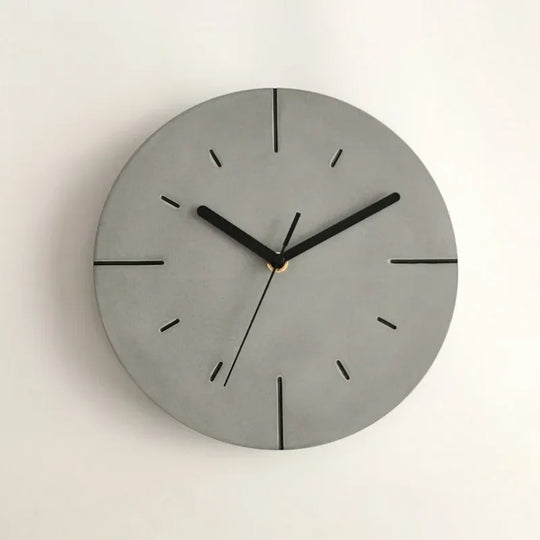 Chronos | Grijze moderne cementen wandklok | Grijs