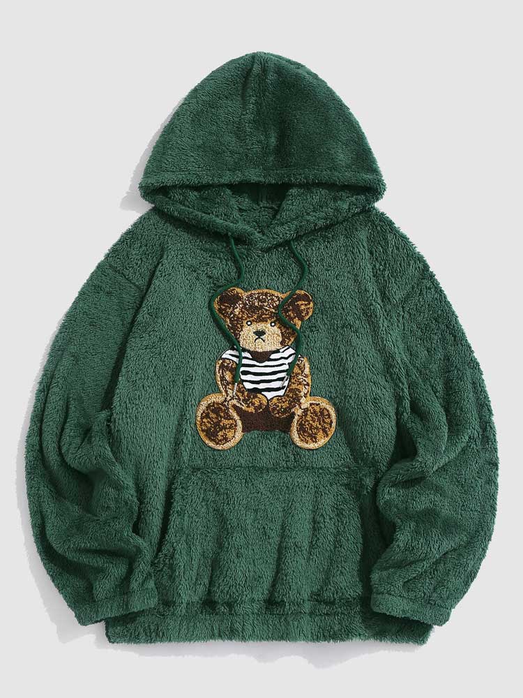 Warme hoodie met schattig teddybeer-design.