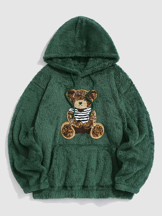 Warme hoodie met schattig teddybeer-design.