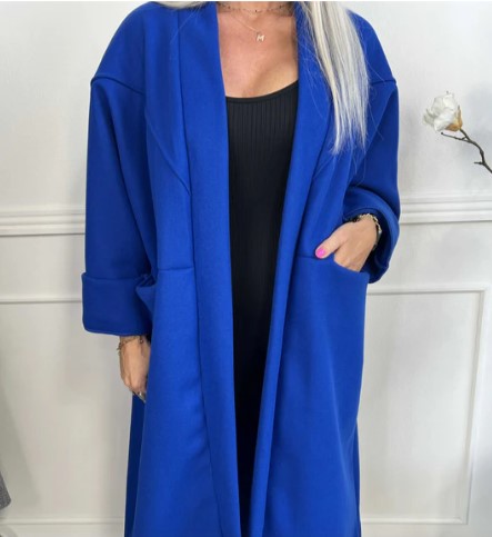 Oversized lange jas voor dames met een stijlvolle pasvorm.
