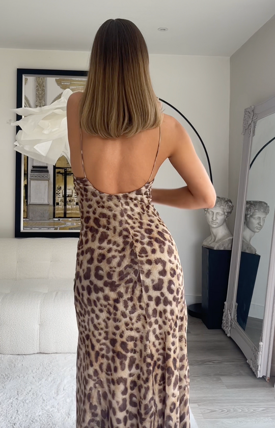 Fayen | Zomerse dames maxi-jurk met luipaardprint | Leopard
