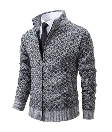 Moderne en elegante herenjas met een klassieke uitstraling.