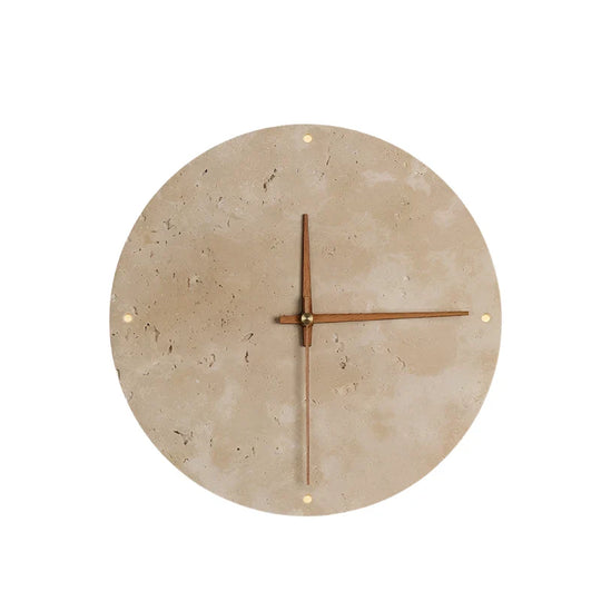 Auris | Stenen wandlamp & klok | Beige