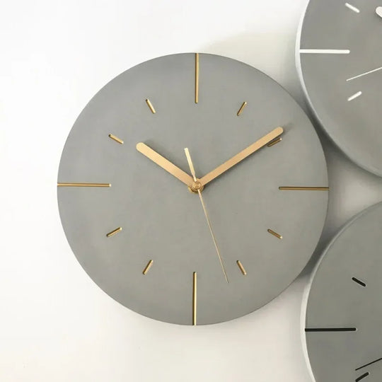 Chronos | Grijze moderne cementen wandklok | Grijs