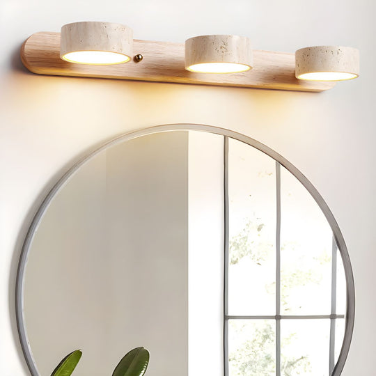 Auron | Walnoot travertin wandlamp | Walnoot