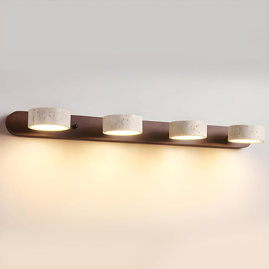 Auron | Walnoot travertin wandlamp | Walnoot