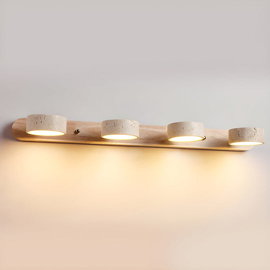 Auron | Walnoot travertin wandlamp | Walnoot