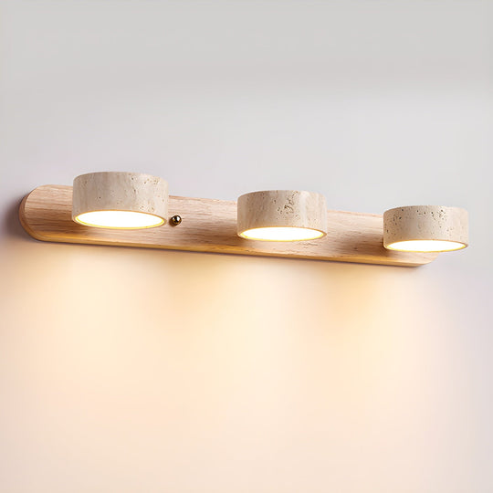 Auron | Walnoot travertin wandlamp | Walnoot