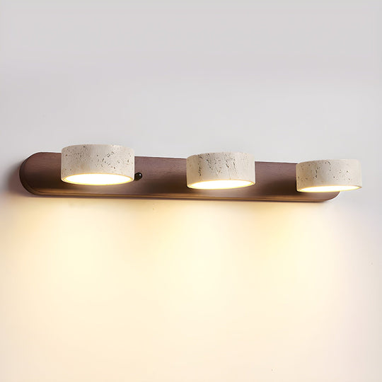 Auron | Walnoot travertin wandlamp | Walnoot