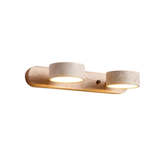 Auron | Walnoot travertin wandlamp | Walnoot