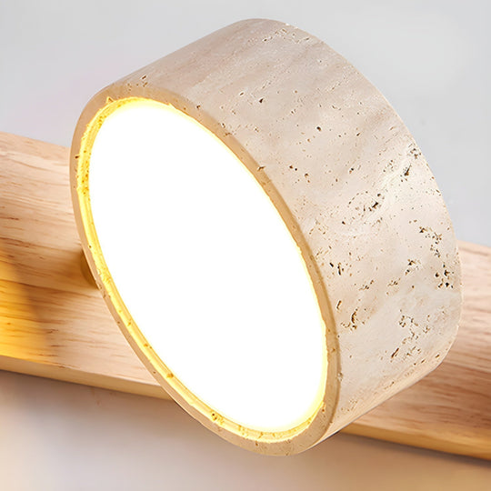 Auron | Walnoot travertin wandlamp | Walnoot