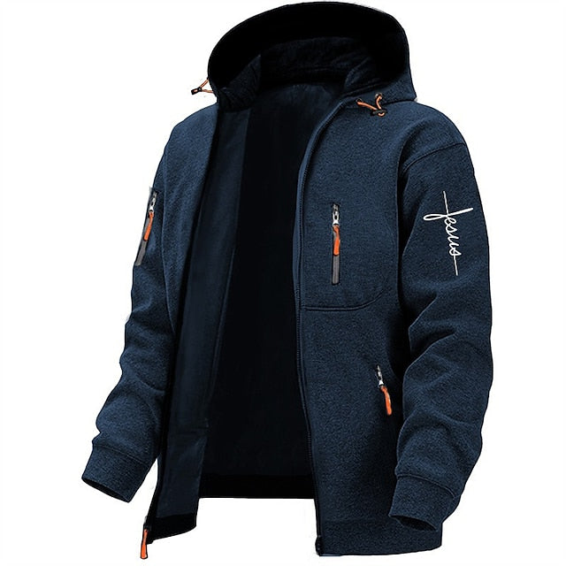 Noah | Heren Comfortabele Hoodie met Rits | Navy Blauw