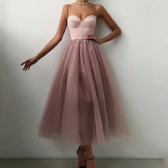 Elise - Elegante Tulle Jurk met Strapless Ontwerp