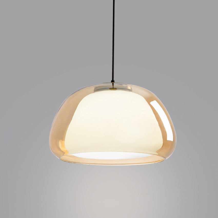 LumoGlas | Moderne melkglazen hanglamp | Grijs