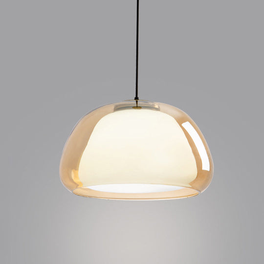 LumoGlas | Moderne melkglazen hanglamp | Grijs
