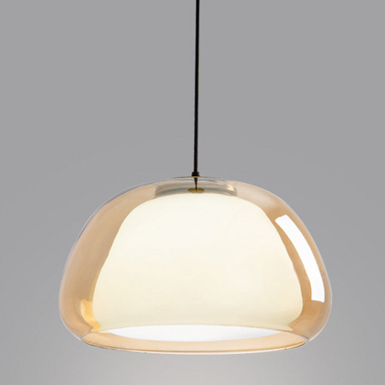LumoGlas | Moderne melkglazen hanglamp | Grijs