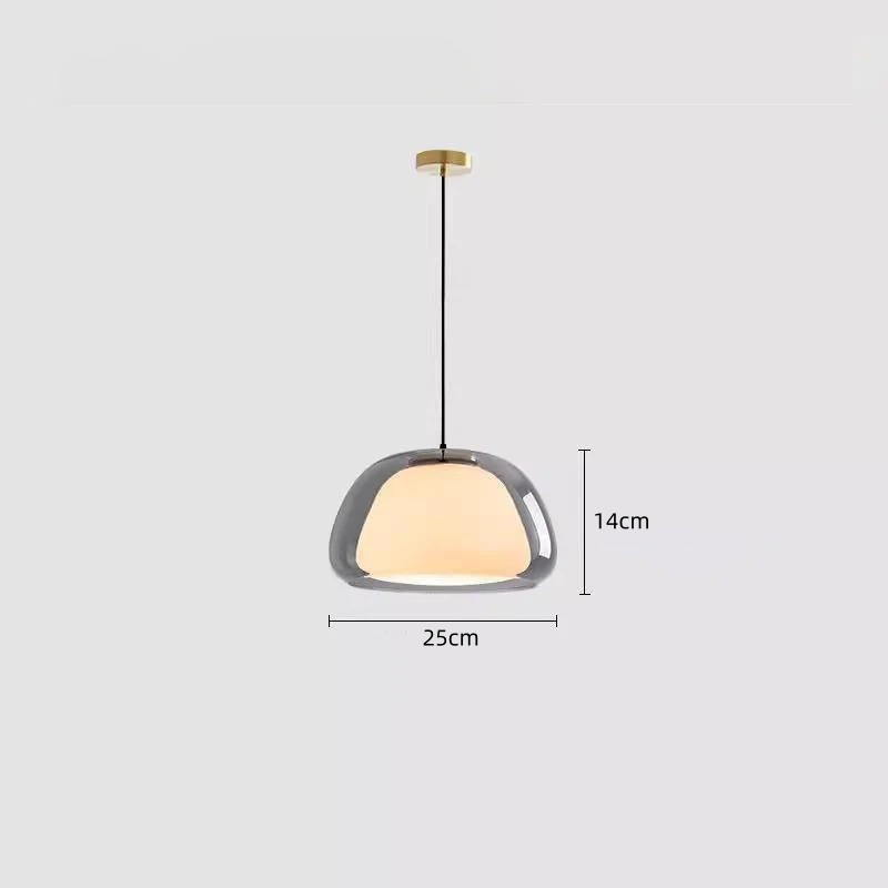 LumoGlas | Moderne melkglazen hanglamp | Grijs