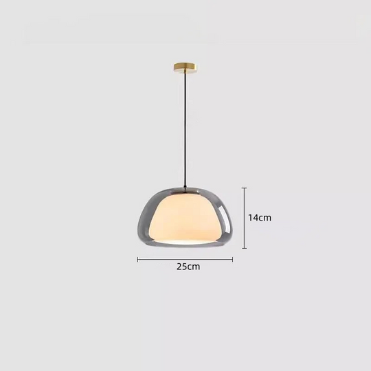LumoGlas | Moderne melkglazen hanglamp | Grijs