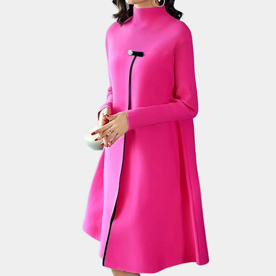 Liora | Dames Klassieke Trui Jurk | Roze