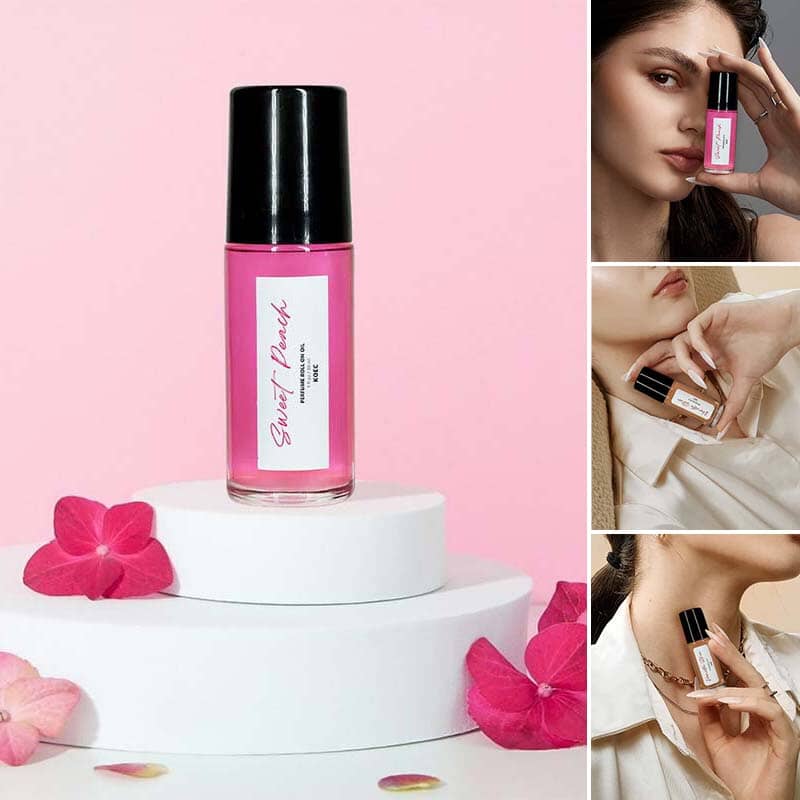 AromaBliss roll-on parfum met een zoete perzikgeur.