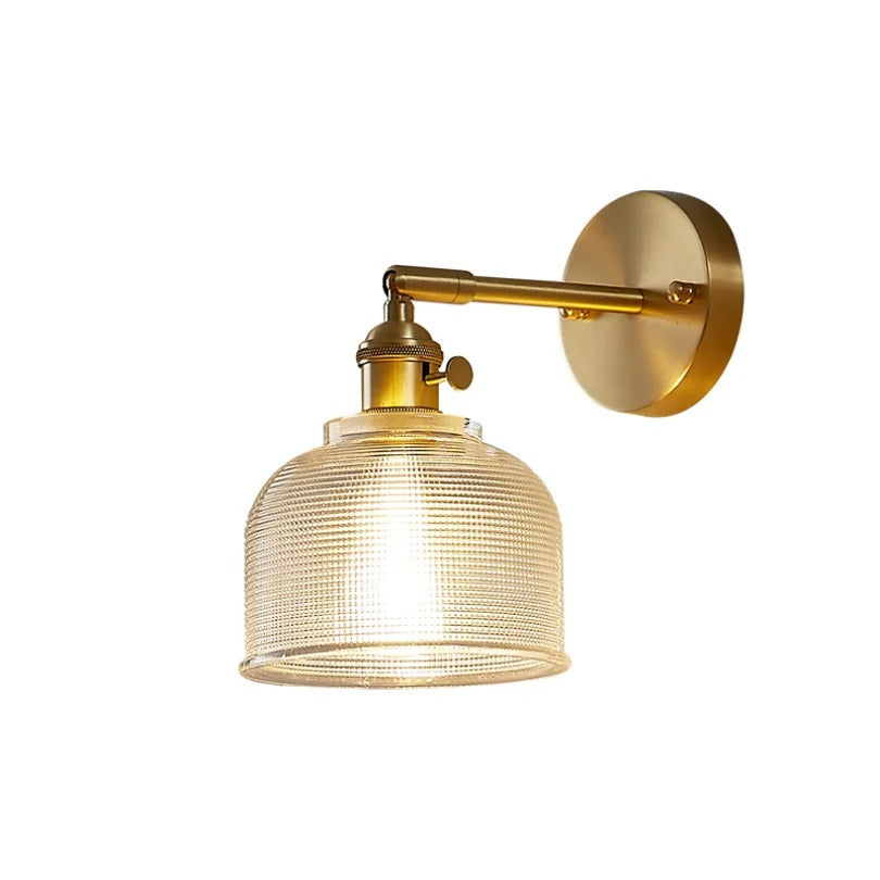 LumoAura | Moderne glazen wandlamp | Goud