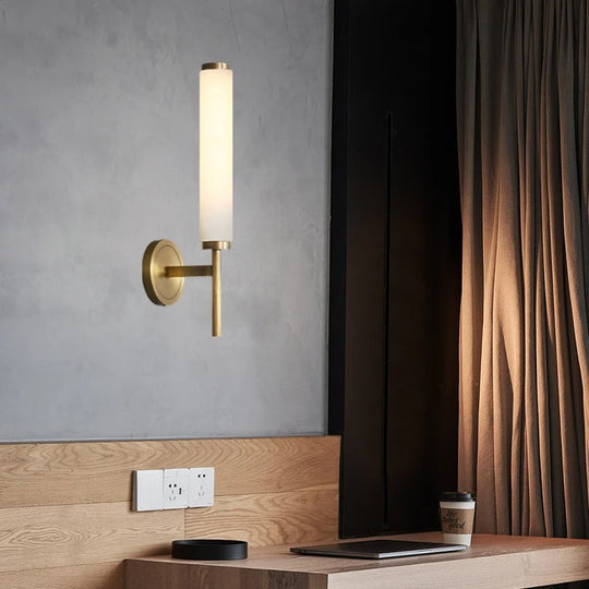 Aurora | Gouden marmeren wandlamp | Goud