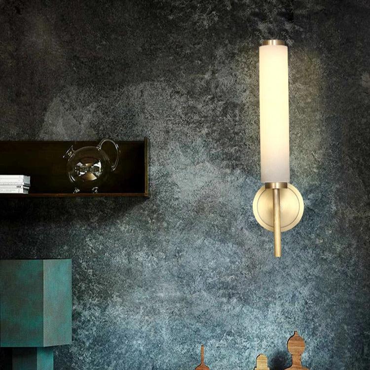 Aurora | Gouden marmeren wandlamp | Goud