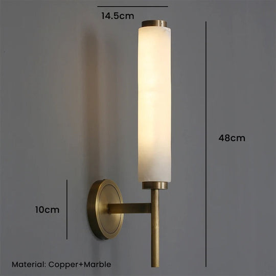 Aurora | Gouden marmeren wandlamp | Goud