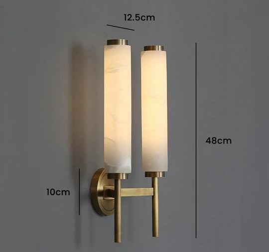 Aurora | Gouden marmeren wandlamp | Goud