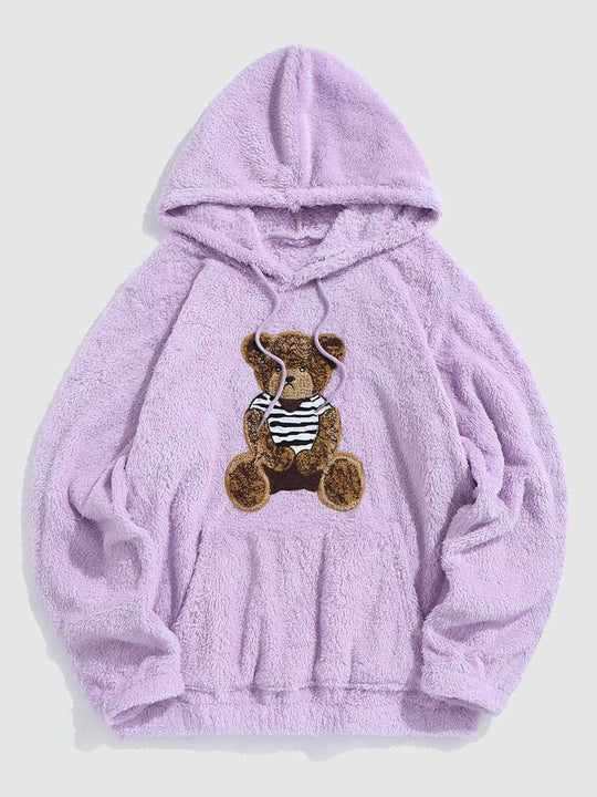 Casual hoodie met ruime capuchon.