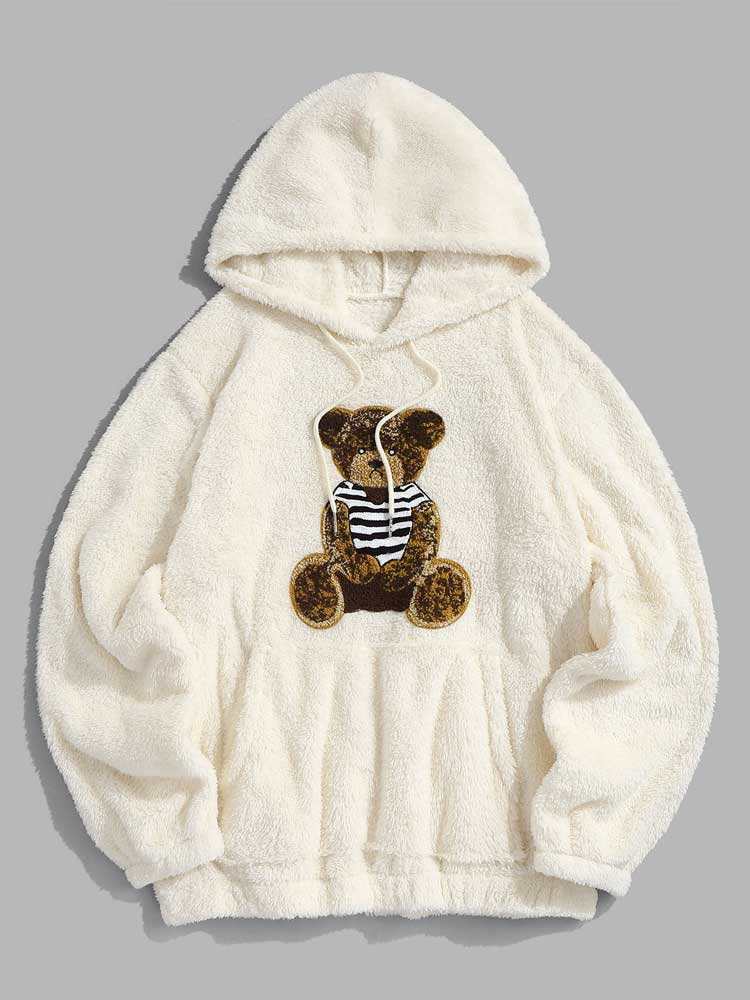 Warme fleece hoodie perfect voor koude dagen.