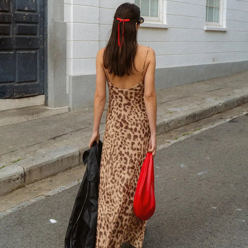 Fayen | Zomerse dames maxi-jurk met luipaardprint | Leopard