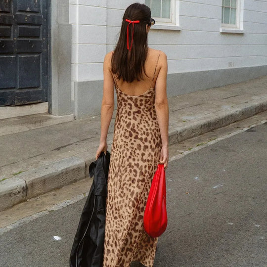 Fayen | Zomerse dames maxi-jurk met luipaardprint | Leopard