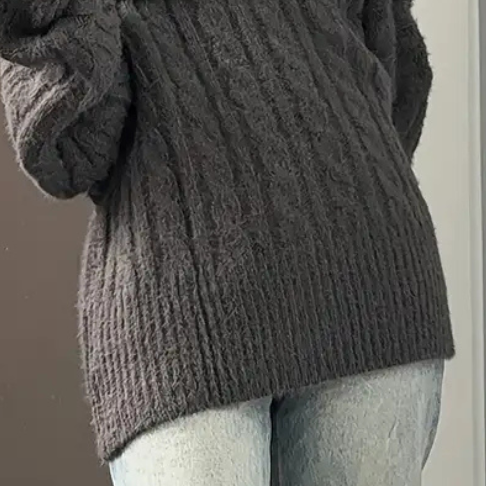 Elvira | Dames Off-Shoulder Trui | Grijs